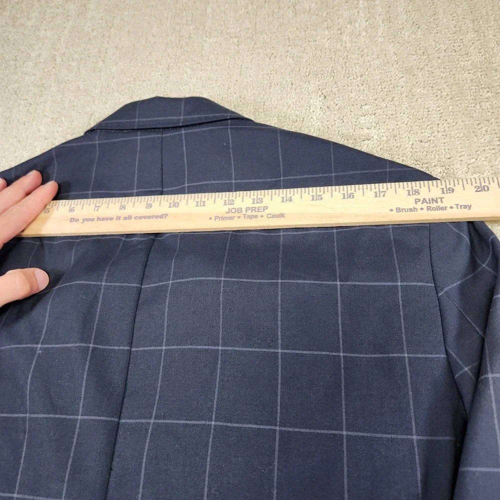 Banana Republic Blazer Men 44R Slim Fit Smart Weight Performance Wool Blend Navy